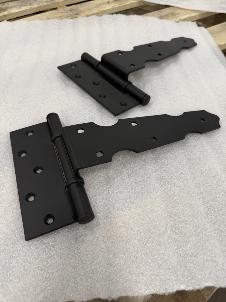Powder coated steel hinges